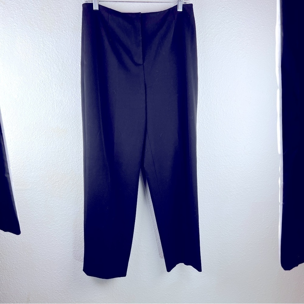 TALBOTS Dress Pants w/no waistband. Hook & Zipper front. Size 10. Black Straight